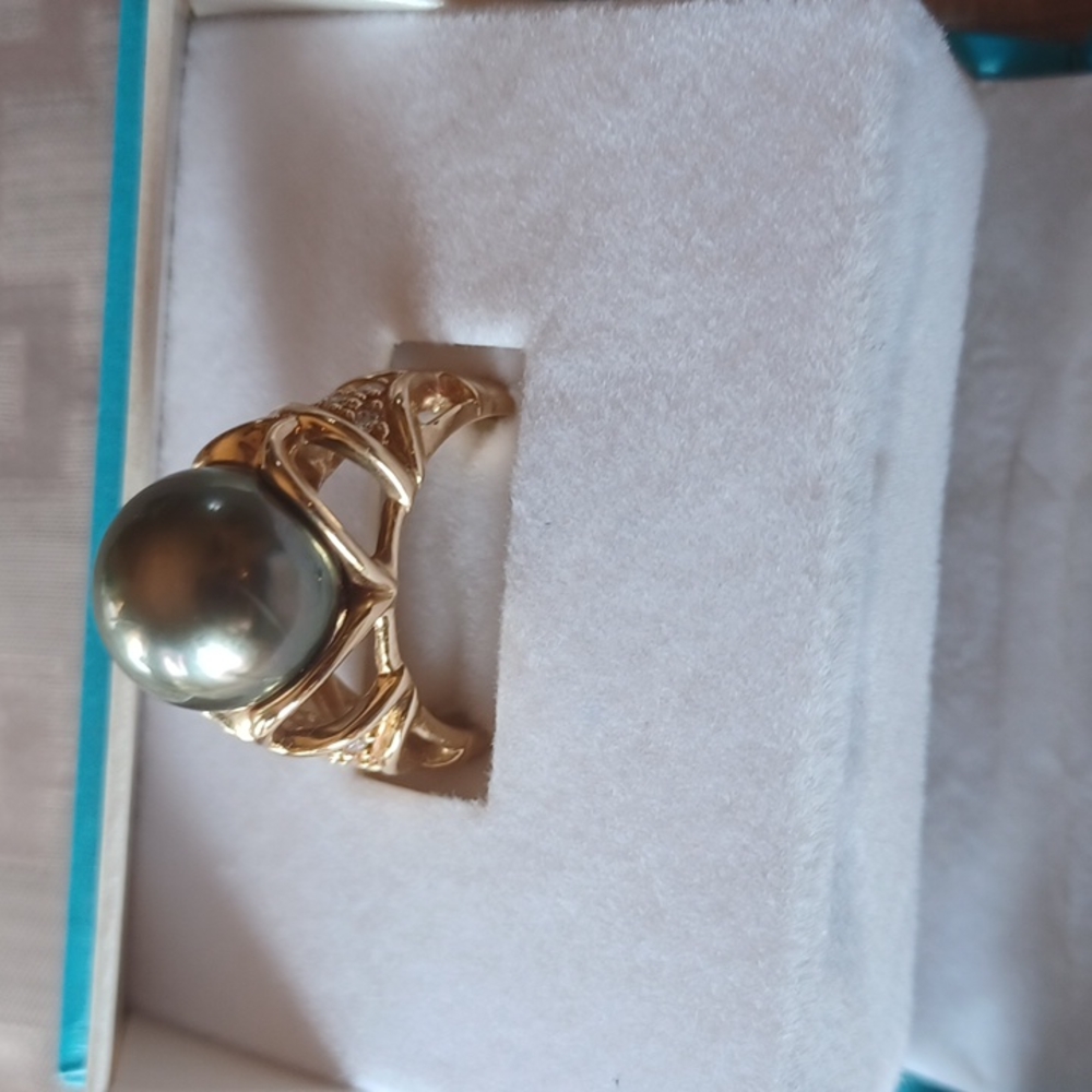 Maui divers jewelry black pearl ring